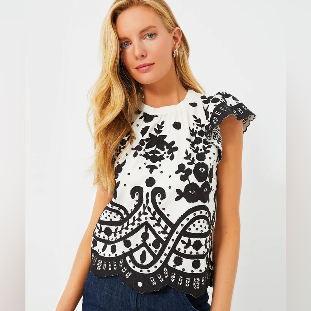 NWT Sea NY Joelle appliqué top- size medium
